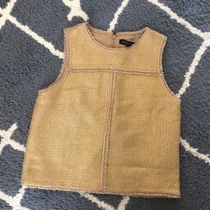 NWOT Gold Banana Republic Metallic Sleeveless Top